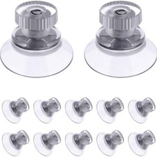 12x Strong Suckers Suction Cups w/ M4 Screw Clear Hook Hanger for Window Glass