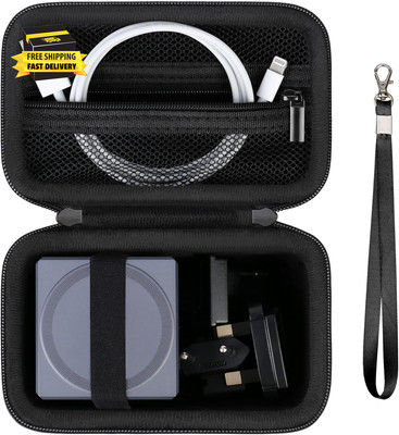 Hard Carrying Case for Anker 3-In-1 Cube Magsafe Charger 15W Max Fast Charging F