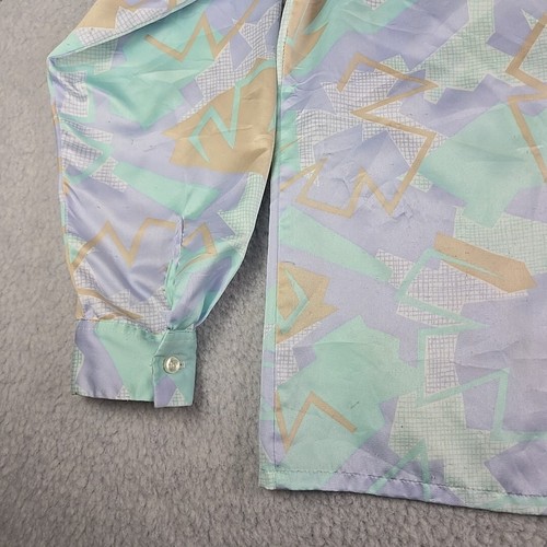 Solos by Koret Button Up Blouse Womens XL Multicolor Geometric Print Made in USA - Picture 4 of 17