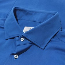 Emanuel Berg NWD Casual Button Down Shirt Size 40 15.75 M Modern Fit in Blue
