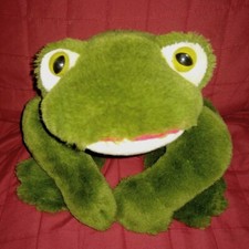 Vintage Ty Classic FREDDIE the Frog Green Cream Soft 14in Roller Plush 1991