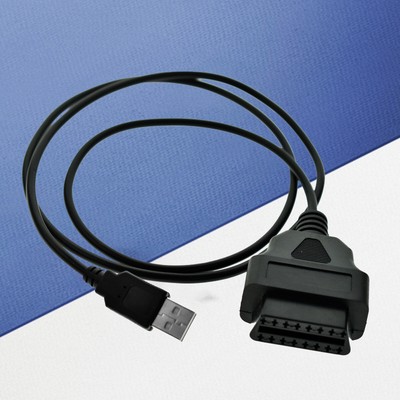 1PC 1M 16Pin OBD2 To USB Port Charger Adapter Cable Connector Diagnostic Tool US