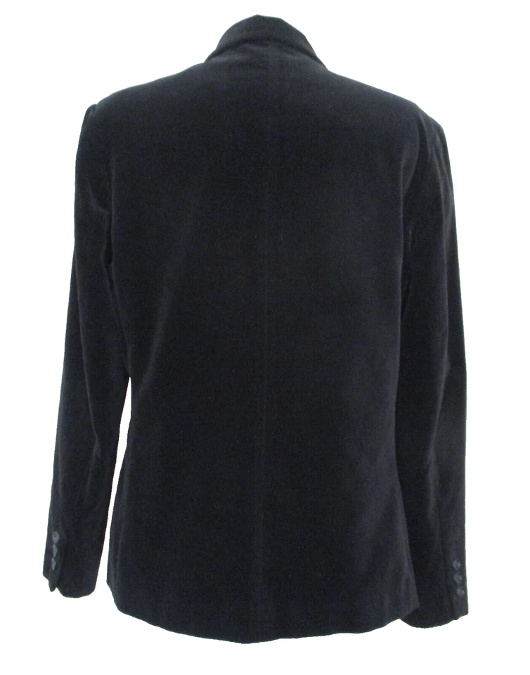 Blazer Vintage Sears The Fashion Place M Mujer Negro Algodón Terciopelo Foto 3 de 4