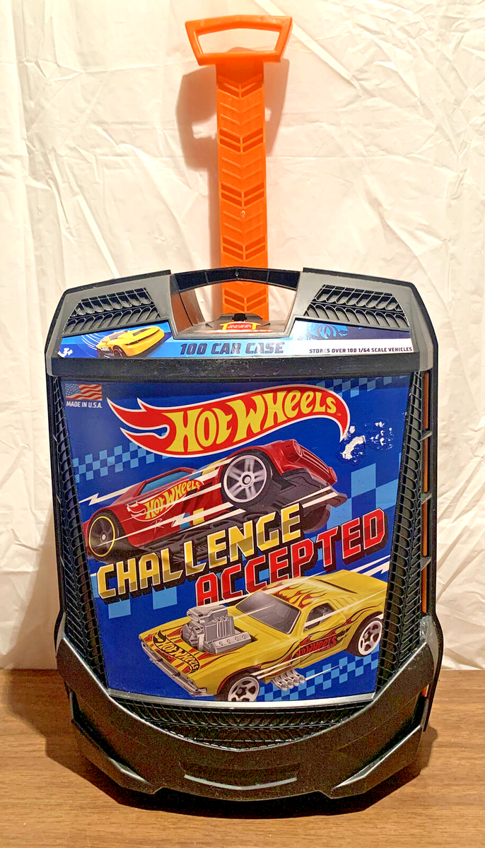 Hot Wheels 100-Car, Rolling Storage Case W/ Retractable Handle