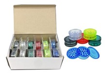 40mm 3 Part Magnetic Plastic Herb Grinder No.1 Kitchen Spice Crusher FULL BOX