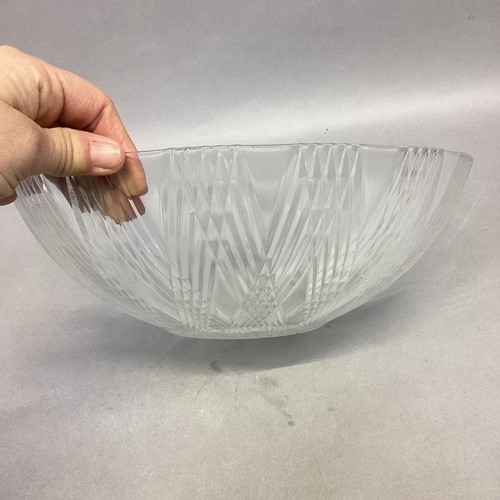 Hazel Atlas Glass STARLIGHT Crystal Large Deep Salad Fruit Bowl - 4”Hx11.5”D - Picture 5 of 13