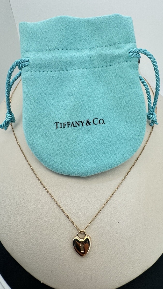 Tiffany & Co. センチメンタルハートミニ Au750 Tiffany & Co. Mini Keyhole Heart Lock Rose Gold 750 18k