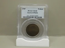 1787 COLONIAL TOKEN AUCTORI PLEBIS PCGS GRADED VF35