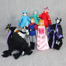 DISNEY Sleeping Beauty Pluszowa plastikowa lalka na głowę KOMPLETNY zestaw RZADKI holenderski 2008