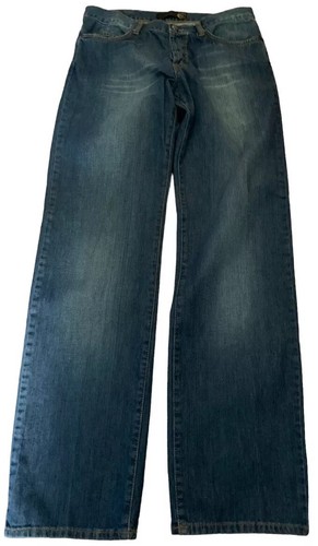 Vtg Just Cavalli Womens Jeans Rhinestone Logo Button Fly 30x33 Straight Leg