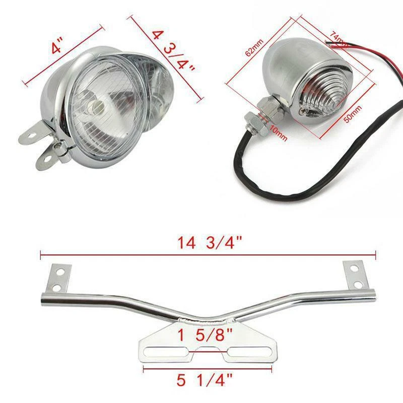 Barra de luz de paso cromada señales de giro para Honda Shadow Sabre VT VF 700 750 1100 Foto 2 de 4
