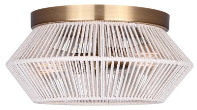 Willow 13-Inch 2-Light Flush Mount, Easy Connect, 60W Type A , Classic Style