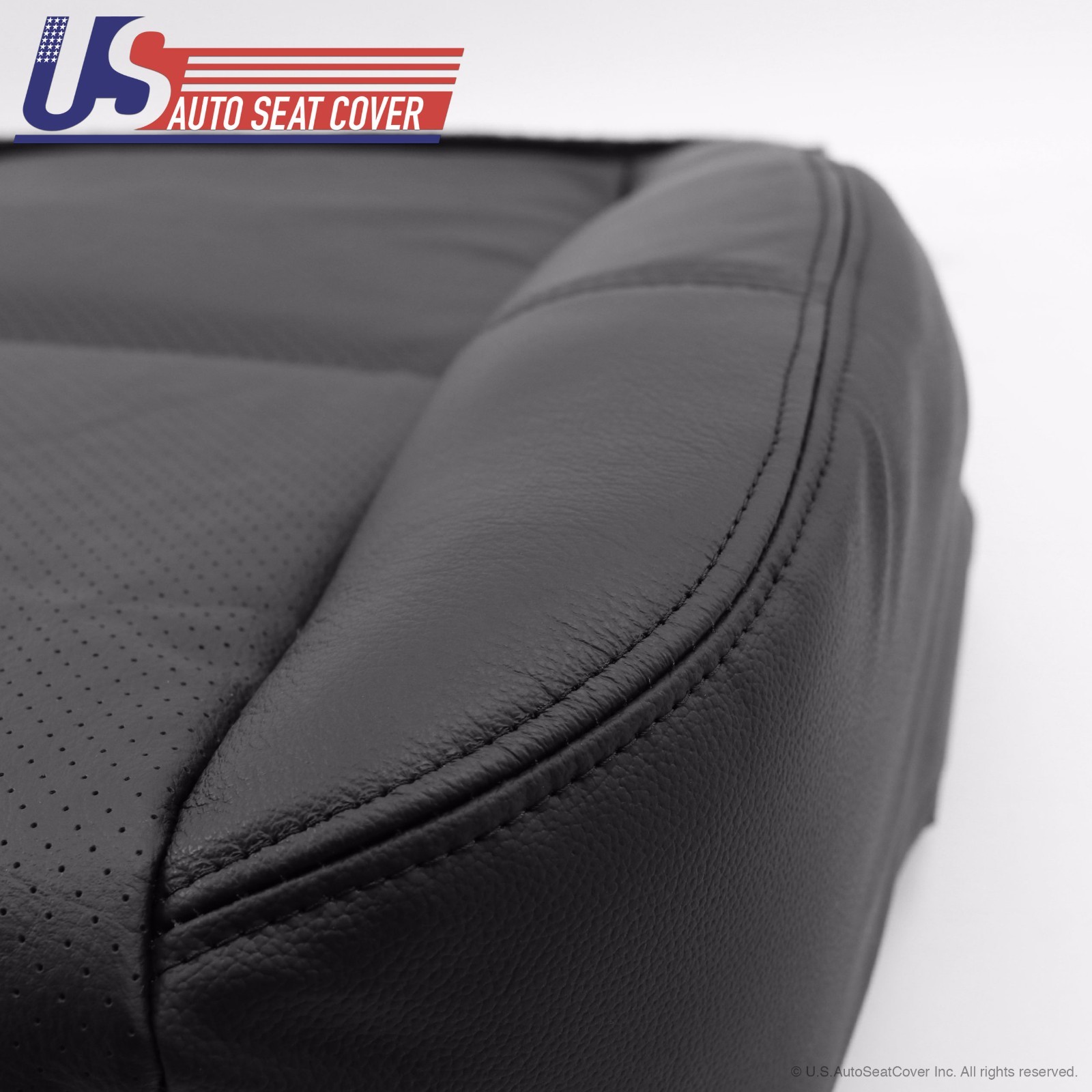 2012 Chevy Avalanche LTZ -Driver Side Bottom PERFORATED Leather Seat Cover Gray