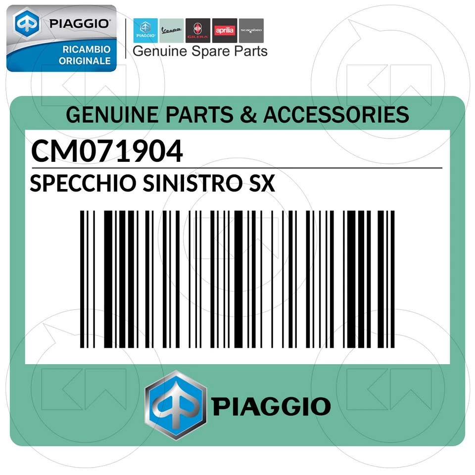 SPECCHIO SPECCHIETTO SINISTRO SX ORIGINALE PIAGGIO BEVERLY 500 2002 2003 2004 - Immagine 2 di 2