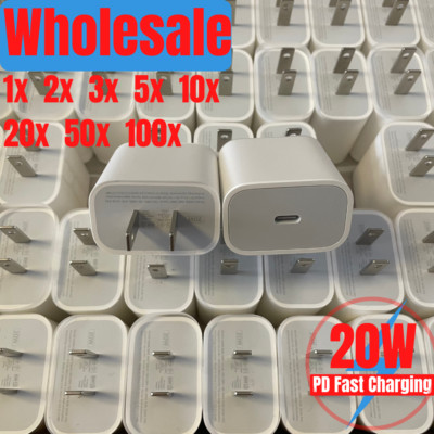 Lot 20W USB C PD Fast Charger Block Power Adapter For iPhone iPad Samsung Google