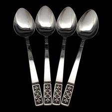 4 Imperial International Cortina Soup Spoons - 7 1/4" Stainless Steel Japan IIC