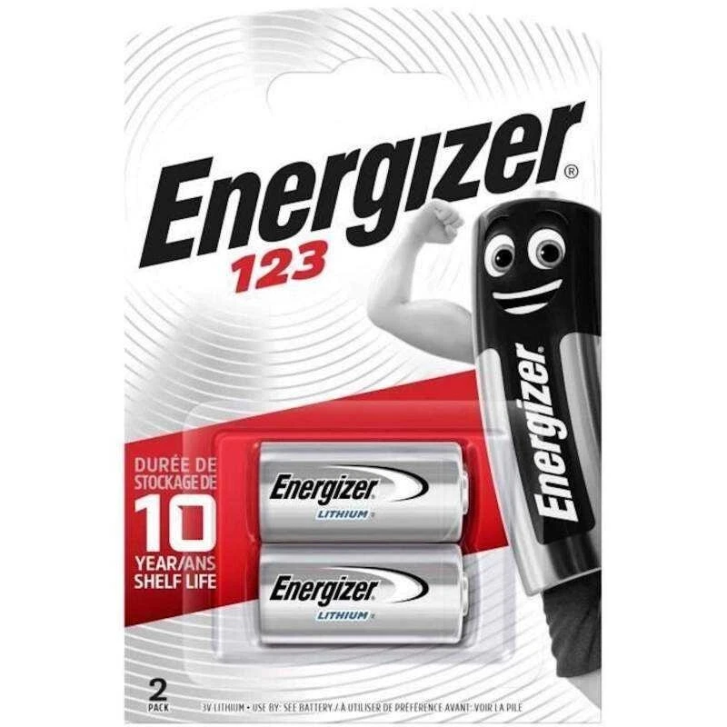 Pile CR123 Lithium 3V lot de 2 piles CR123 Energizer batterie CR123A Photo - Photo 1/1