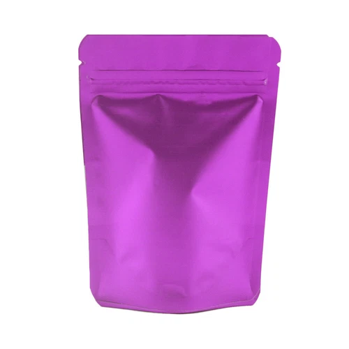 Purple Foil Bags Food Safe Mylar Baggies Smell Proof Stand Up Bag With Window - Picture 4 of 19
