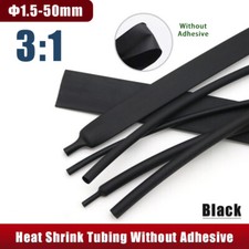 1.5-50mm 3:1 Heat Shrink Tubing Without Adhesive Electrical Cable Wire Sleeving