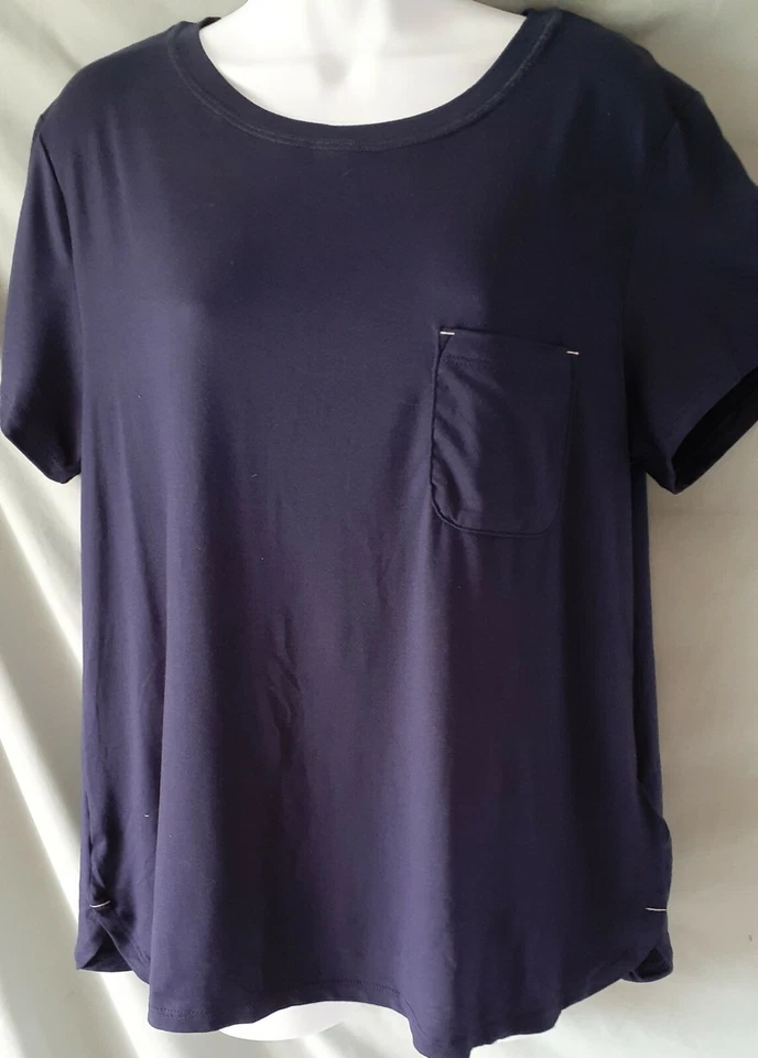 Jane and Bleecker Conjunto Pijama Azul Pantalones Manga Gorra Camuflaje M 42" BUSTO Foto 3 de 4