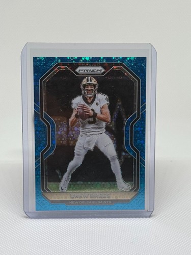 2020 Panini Prizm Drew Brees NO HUDDLE BLUE /79 Saints #243