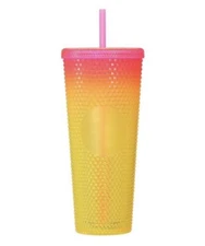 Starbucks Japan studded Cold Cup Tumbler Color Bloch Party 2022 24oz