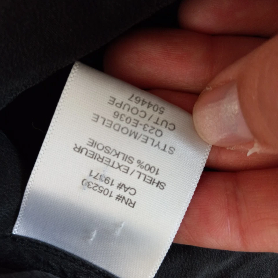 EQUIPAMIENTO Blusa Top Mujer Mujer Botón Seda Informal Carrera Diaria Negra M Foto 4 de 4