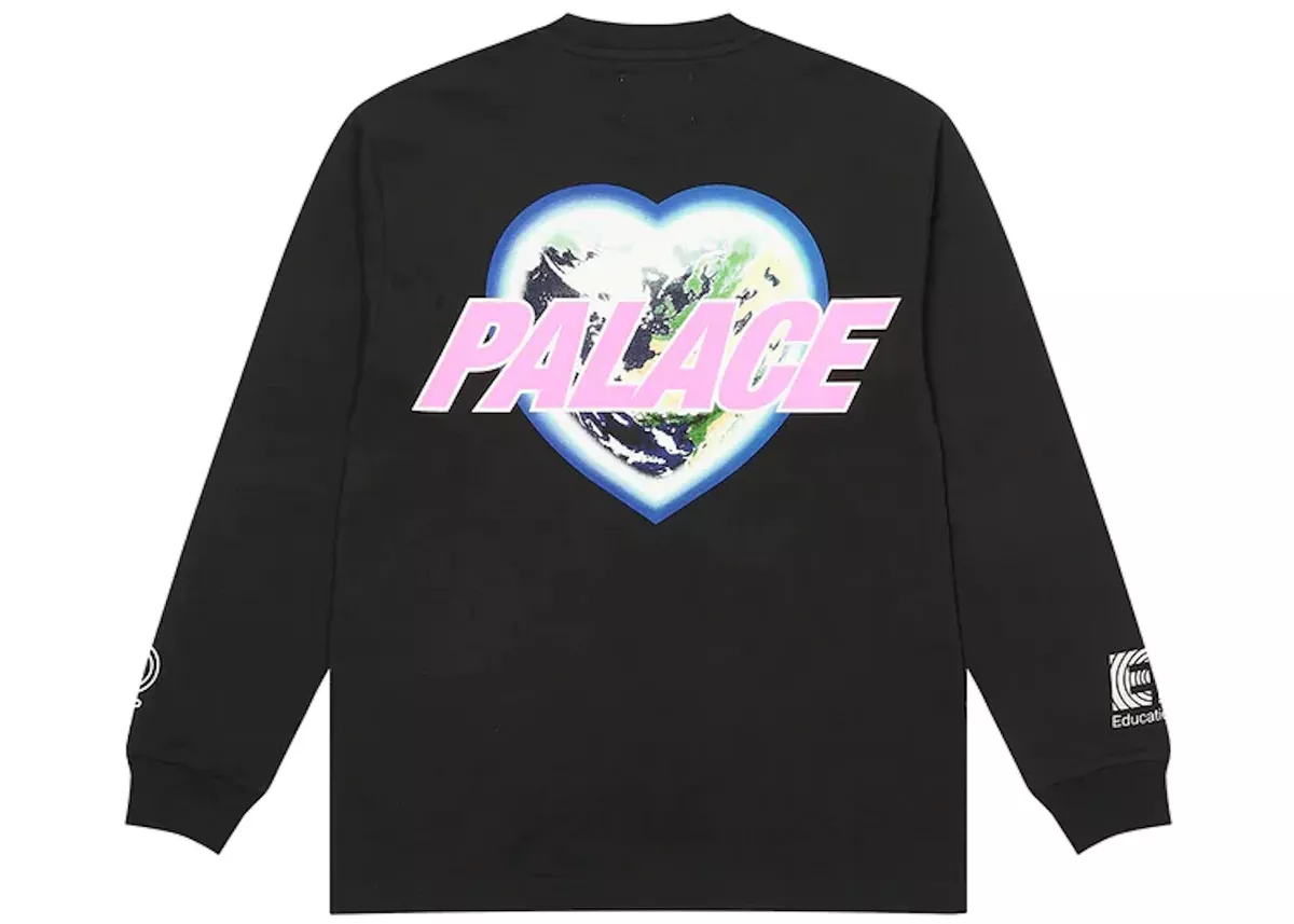 Palace Skateboards x Rapha EF Education First Long Sleeve T-Shirt Black Sz  Large