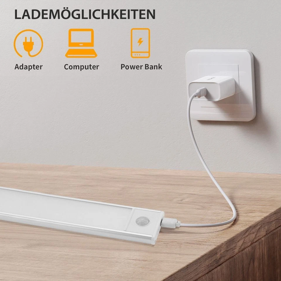 GRUNDIG Sensor Akku Lampe 48 warmweße LED Leuchte Schrankleuchte Unterbauleuchte - Bild 4 von 4