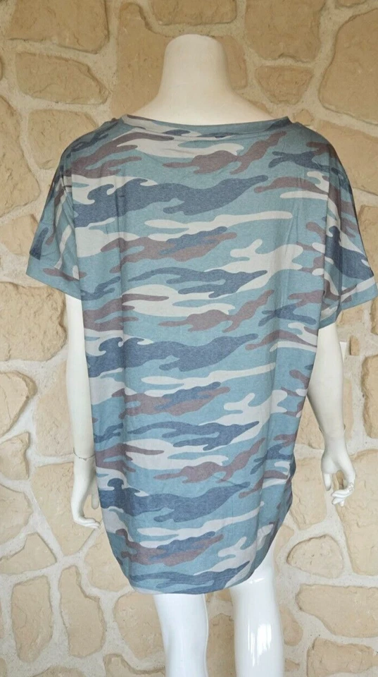 Tee shirt camouflage vert avec sequins neuf (li) - Photo 4/4