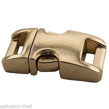 5 Pack Gold Color 3/8" Metal Curved Top Buckle for Paracord Survival Bracelets
