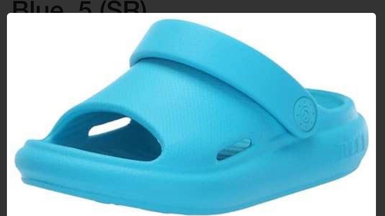 Reef Boy's Little Rio Slide Sandal, Scuba Blue,5