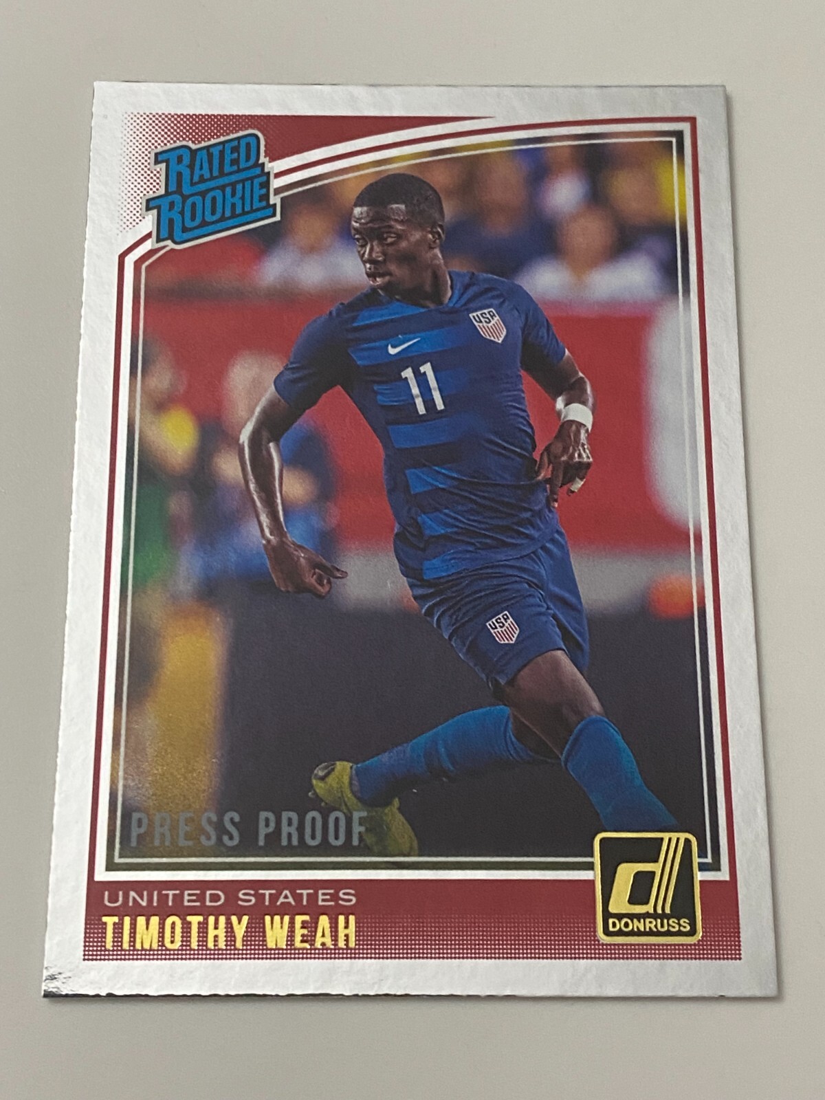 2018-19 Donruss Silver Press Proof RR #198 Timothy Weah RC