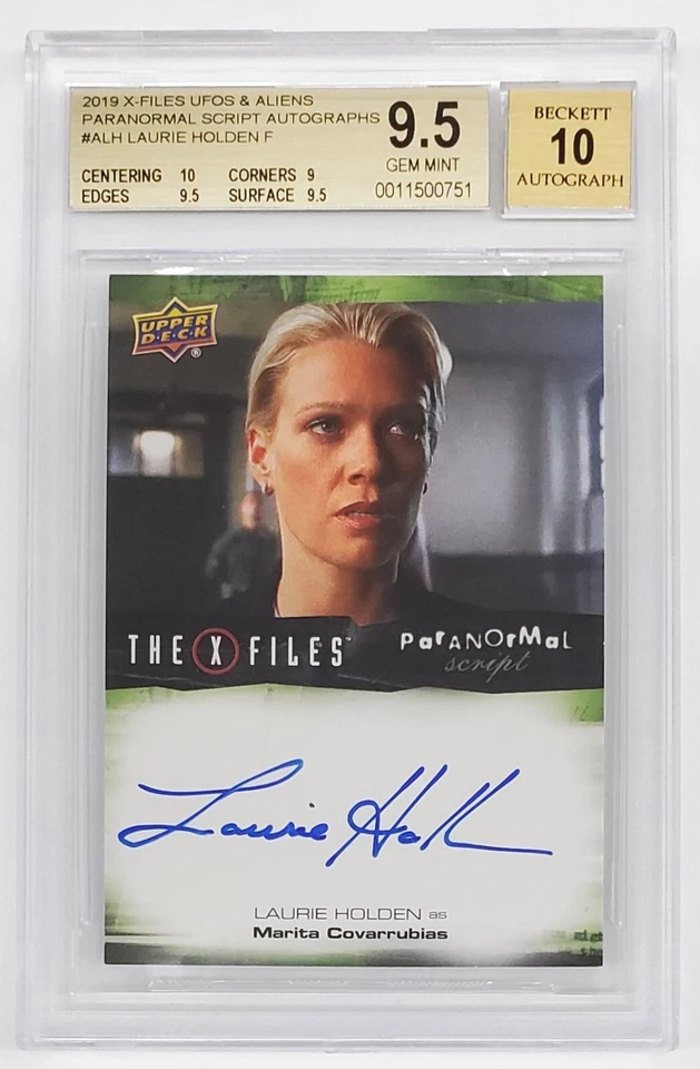 2019 Upper Deck X-Files UFOs and Aliens Autograph A-LH Laurie Holden BGS 9.5 GEM - Image 3 of 4