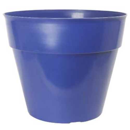 Blue Large Plant Pots 26 Litre Tall Round Plastic Planters Outdoor
