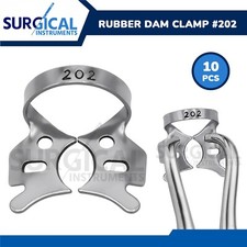  Lot of 10 Endodontic Rubber Dam Clamps 202 Stainless Steel German Grade