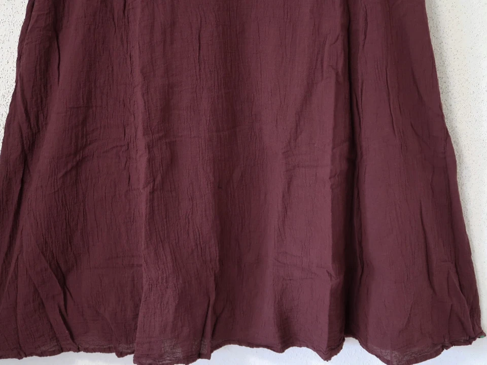 PRIVATSACHEN Crinkel Tunika-Kleid IDENTÄTER 48-50-52 (3)  Ecokattun aubergine - Bild 3 von 3