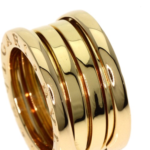 BVLGARI Ring B.zero1 3 Band #47 K18 Yellow Gold - Picture 8 of 9