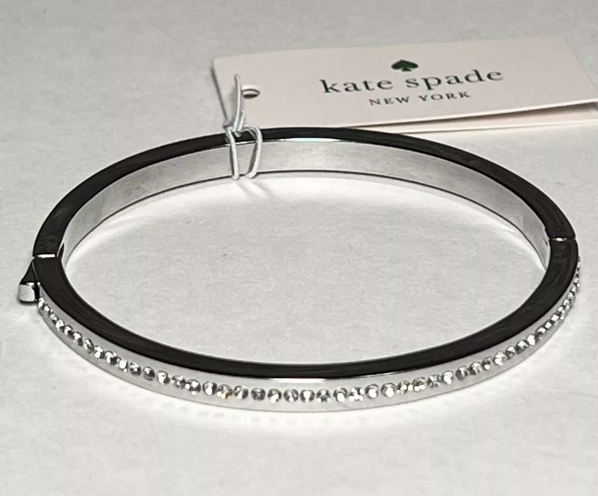 Kate Spade Pave Slider Bracelet In Clear/ Silver | ModeSens