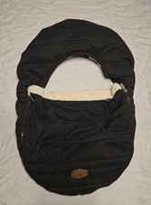 JJ Cole Car Seat/ Stroller Cover Infants Black Sherpa Fleece Lined Universal Fit