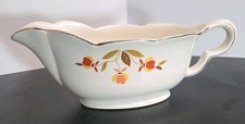 Vintage Hall Jewel Tea Autumn Leaf Ruffled Gravy Boat Pre 1930?