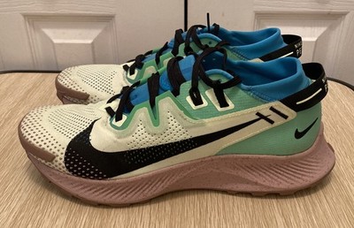 Nike Pegasus Trail 2 Barely Volt Laser Blue Green Mens Size-9.5. CK4305-700