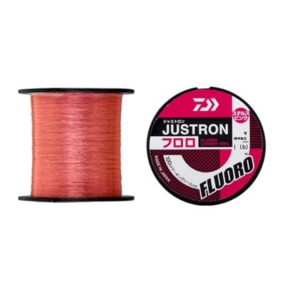 Daiwa Justron Fluorocarbon Line Bobbin Spool, Stealth Pink/Clear, 0.6*5, Var New