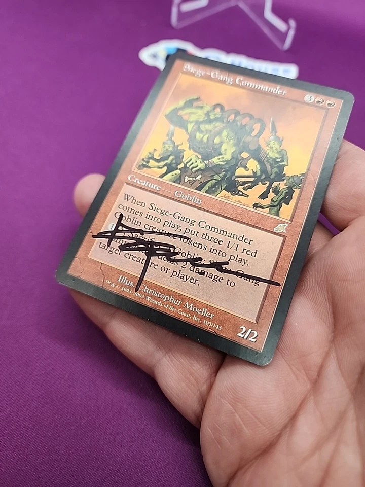 MTG Siege-Gang Commander Signed Christopher Moeller Scourge Goblin *CCGHouse* - Image 3 of 4