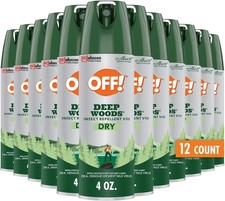 12 pk OFF 4 oz Deep Woods Insect Repellent Vlll Dry