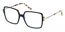Tom Ford Women's T-Logo 53mm Black Blue Block Frames FT5915-B-005-53