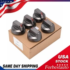 5Pcs Fit Samsung Range Black Oven Gas Stove Switch Knobs Replacement DG64-00473B