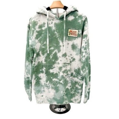 Teton Gravity Research Green Tie Dye Graphic Pullover Hoodie Unisex  Large
