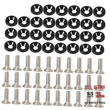 Bumper Fender Washers M6x20mm with Bolts, Engine Bay Dress Up 30 Pcs 30 Black