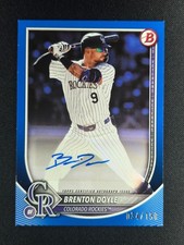 Brenton Doyle 2025 Bowman Blue 34/150 AUTO #PRV-BD ROCKIES